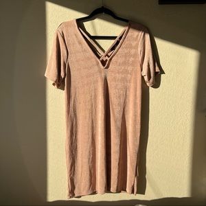 Missguided Blush Pink Shift Dress